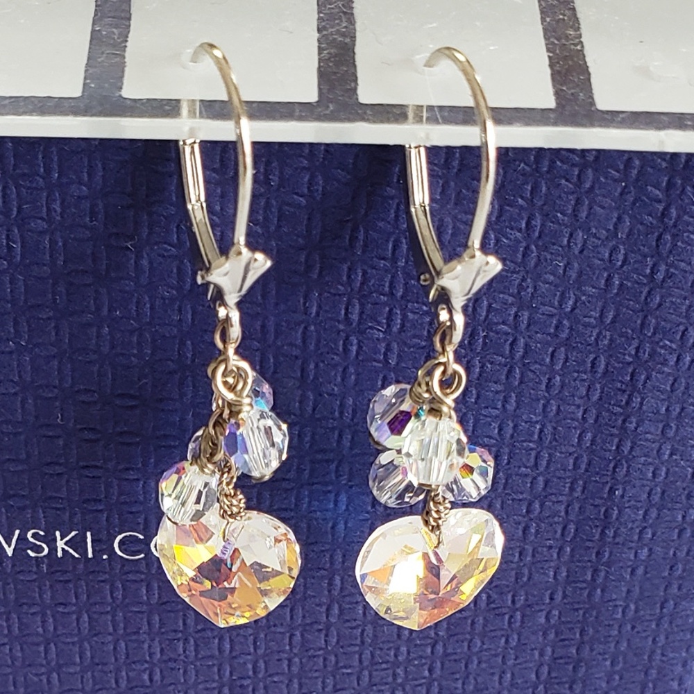 NEW! Swarovski Heart Dangle Drop Earrings - Mother's Day Anniversary Gift - Picture 15 of 16